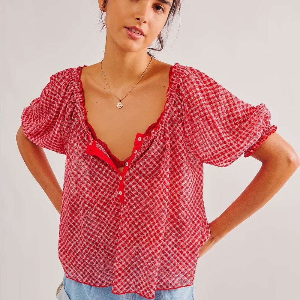 Free People Astra Peasant Top